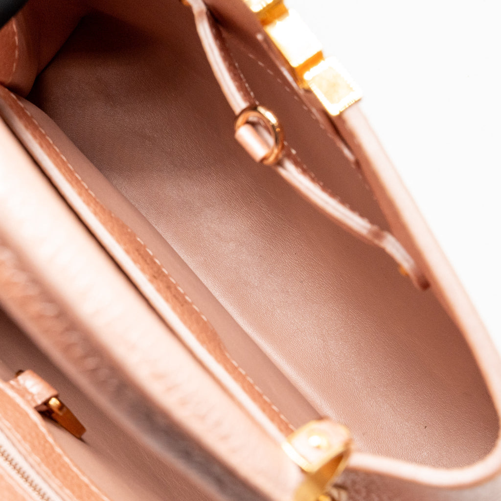 Louis Vuitton Capucines BB Metallic Taurillon Leather Pearly Pink GHW