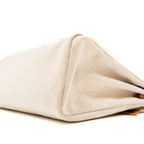 HERMES HERBAG ZIP 31 TOILE EN RELIEF CANVAS/LEATHER BRIDES SABLE/ECRU BEIGE/NAT SABLE SHW