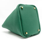 HERMES PICOTIN 18 LOCK BAG CLEMENCE VERT MOYEN GHW