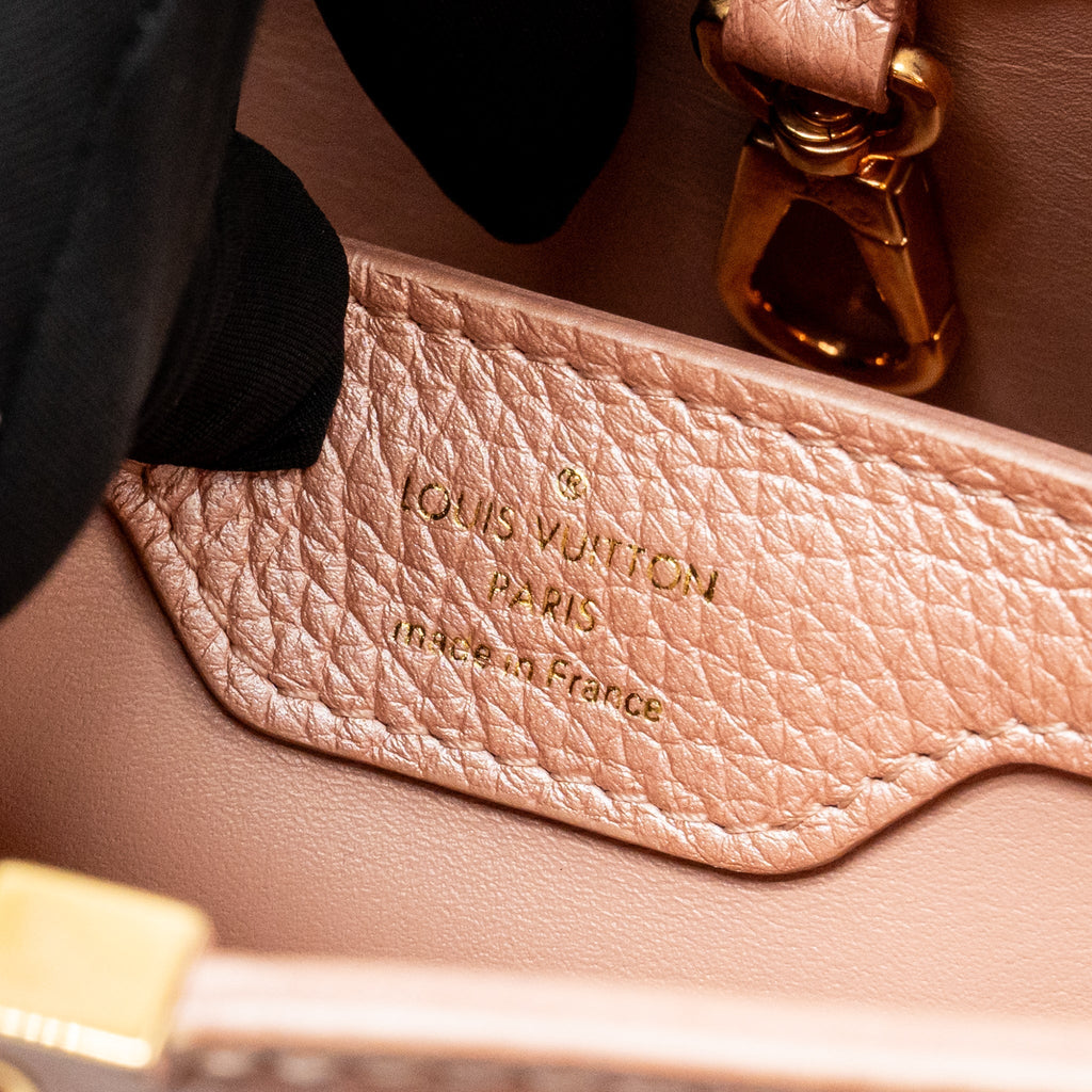 Louis Vuitton Capucines BB Metallic Taurillon Leather Pearly Pink GHW