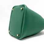 HERMES PICOTIN 18 LOCK BAG CLEMENCE VERT MOYEN GHW