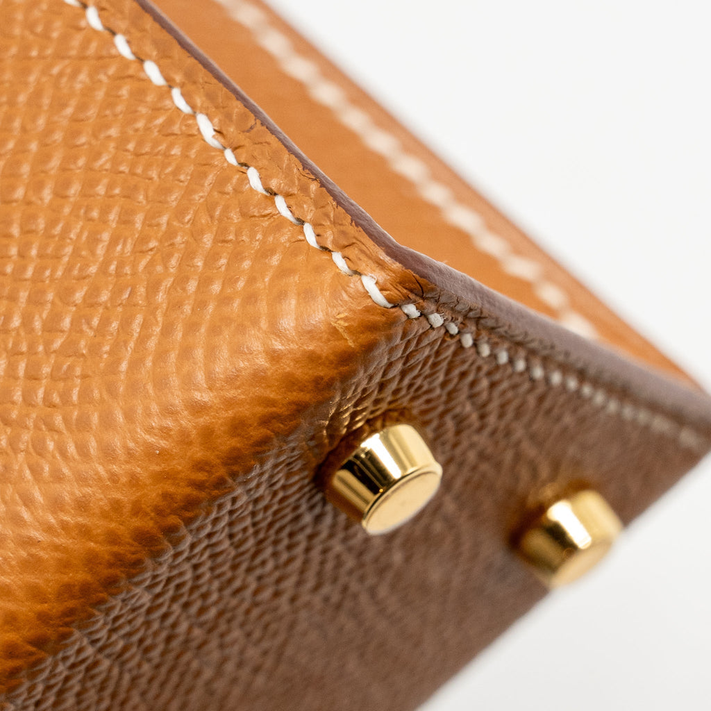 Hermes mini kelly II Epsom gold GHW