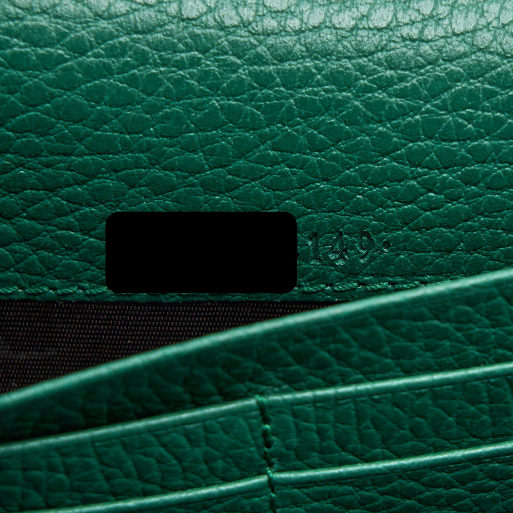 GUCCI MINI DIONYSUS WALLET ON CHAIN GREEN MULTICOLOUR HARDWARE