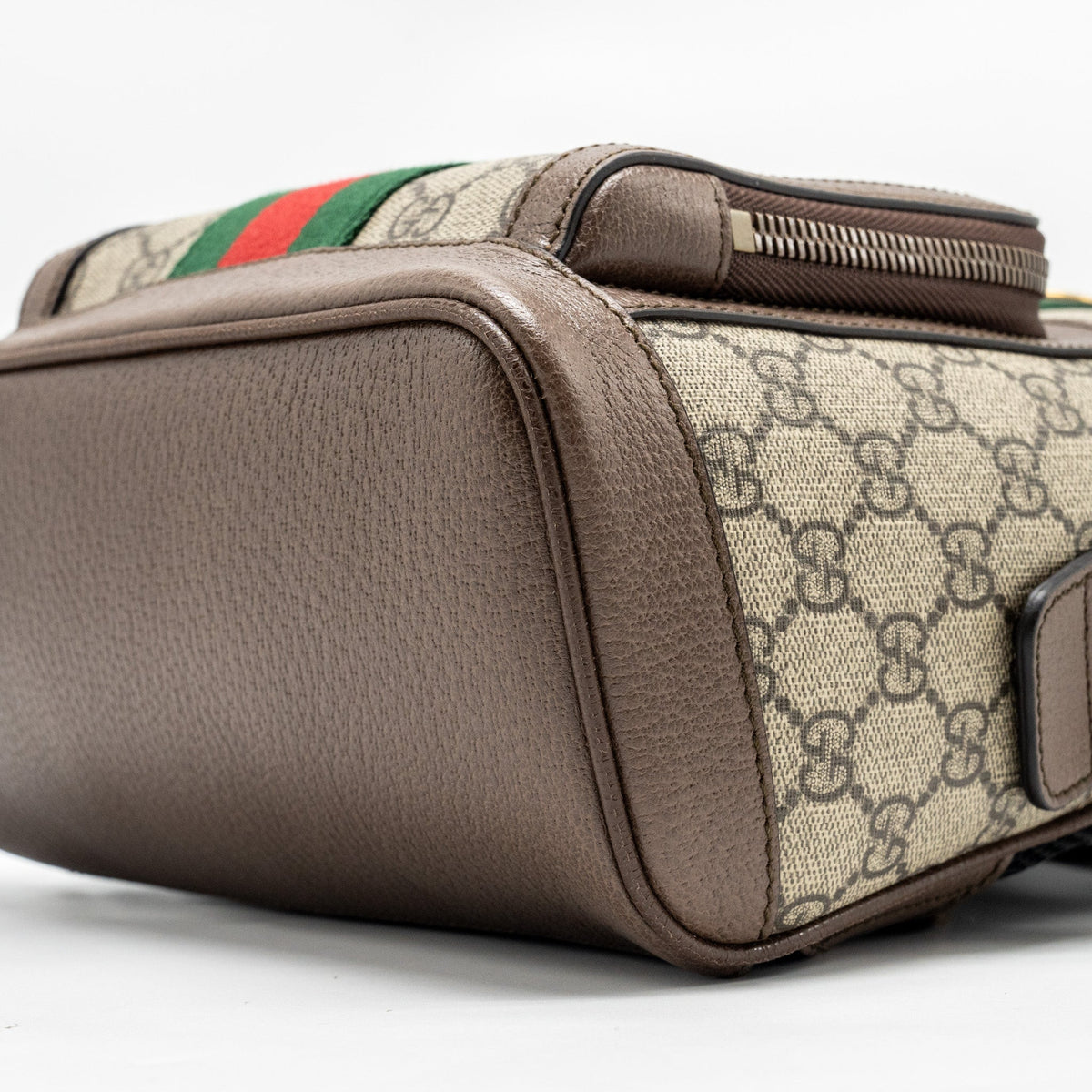 GUCCI OPHIDIA GG SMALL BACKPACK GG SUPREME CANVAS BROWN GHW