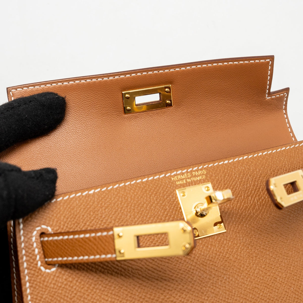 Hermes mini kelly II Epsom gold GHW