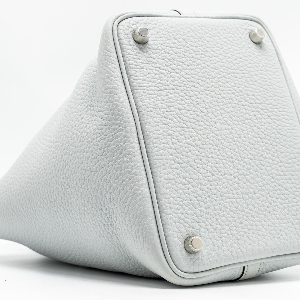 Hermes Picotin 18 Lock Bag Clemence Blue Pale SHW