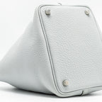 Hermes Picotin 18 Lock Bag Clemence Blue Pale SHW