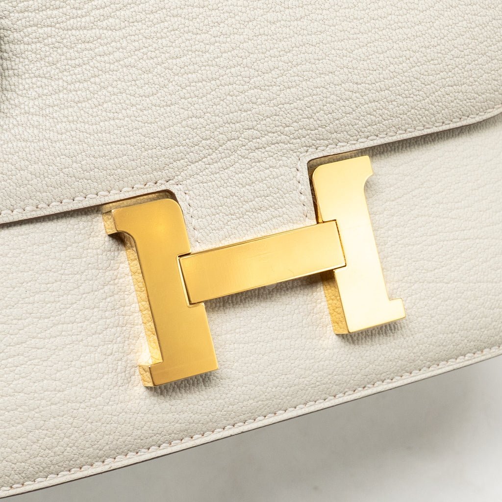 Hermes Mini constance Chevre Mysore Mushroom GHW