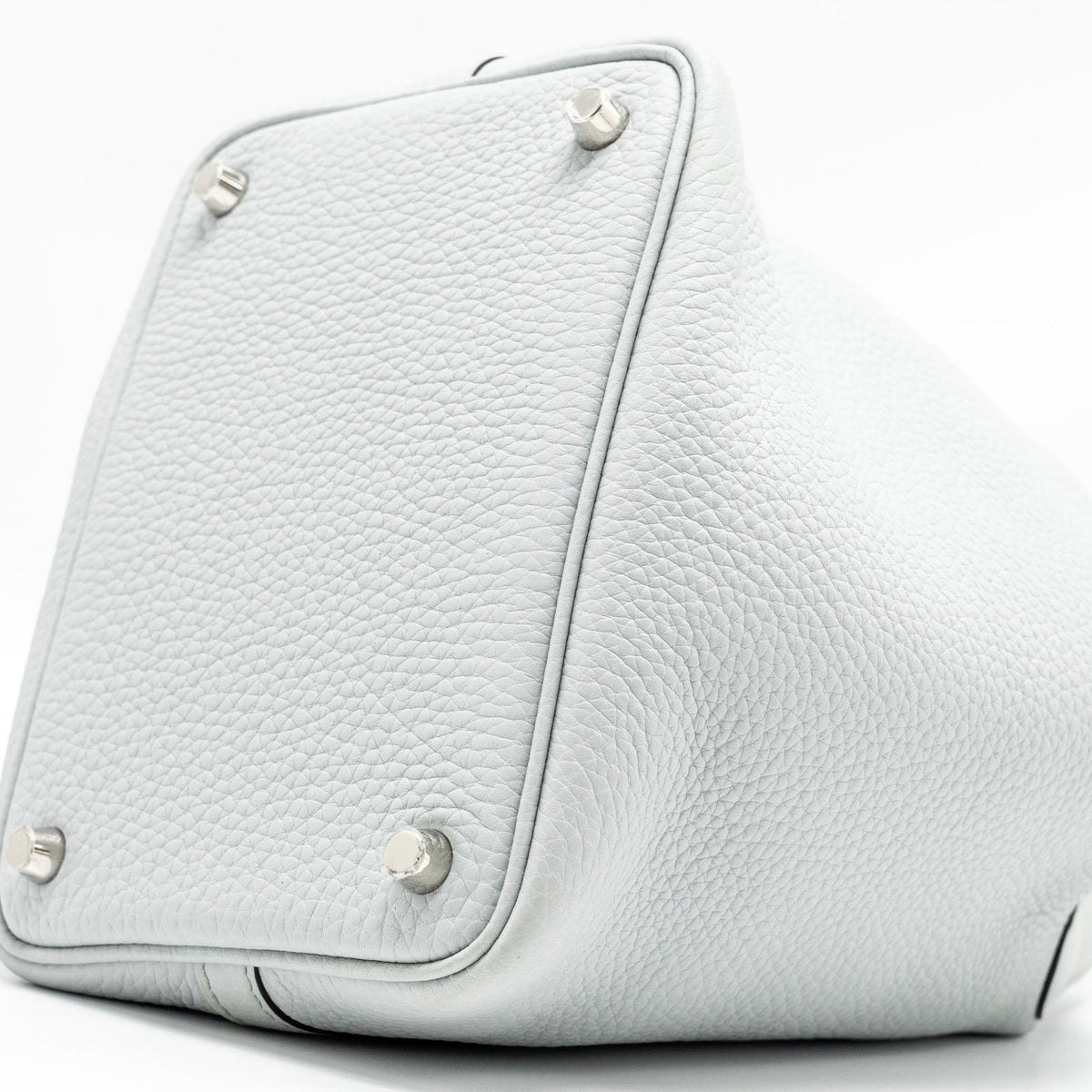 Hermes Picotin 18 Lock Bag Clemence Blue Pale SHW