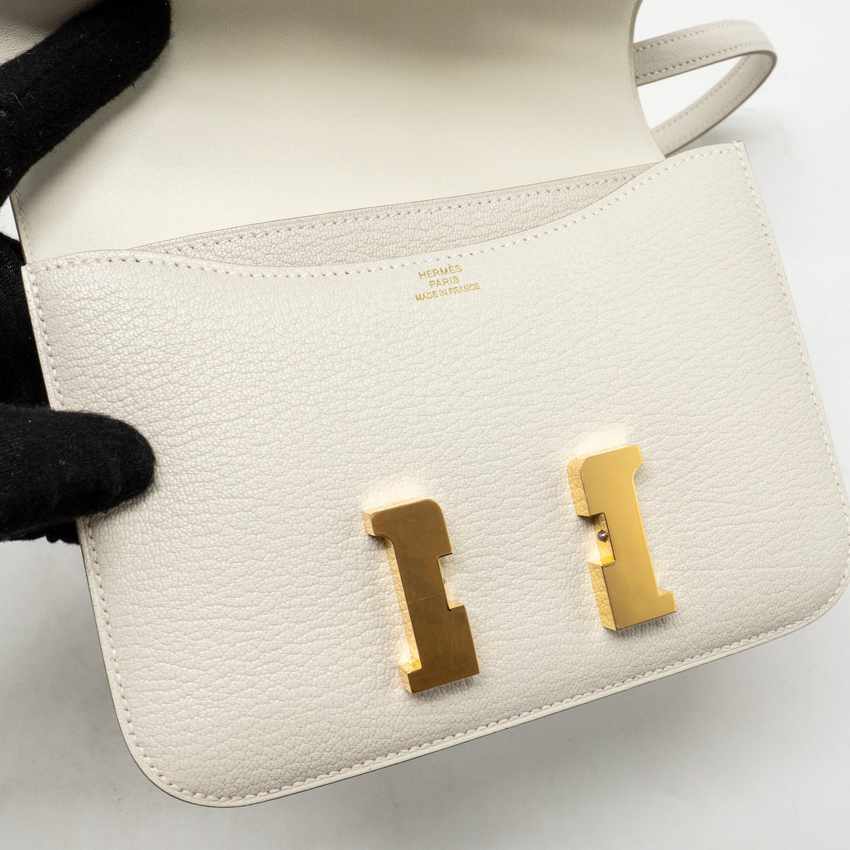 Hermes Mini constance Chevre Mysore Mushroom GHW