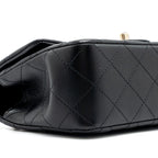 CHANEL TOP HANDLE MINI RECTANGULAR LAMBSKIN BLACK LGHW(MICROCHIP)
