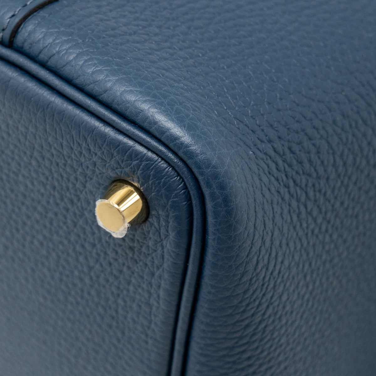 HERMES PICOTIN 18 LOCK BAG CLEMENCE BLEU DE PRUSSE GHW