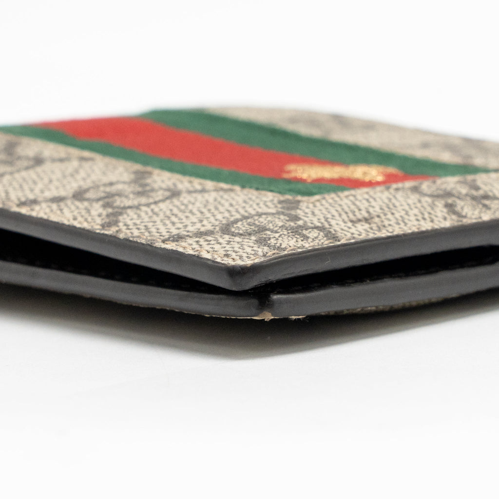 Gucci web compact wallet gg supreme canvas beige/multicoloured