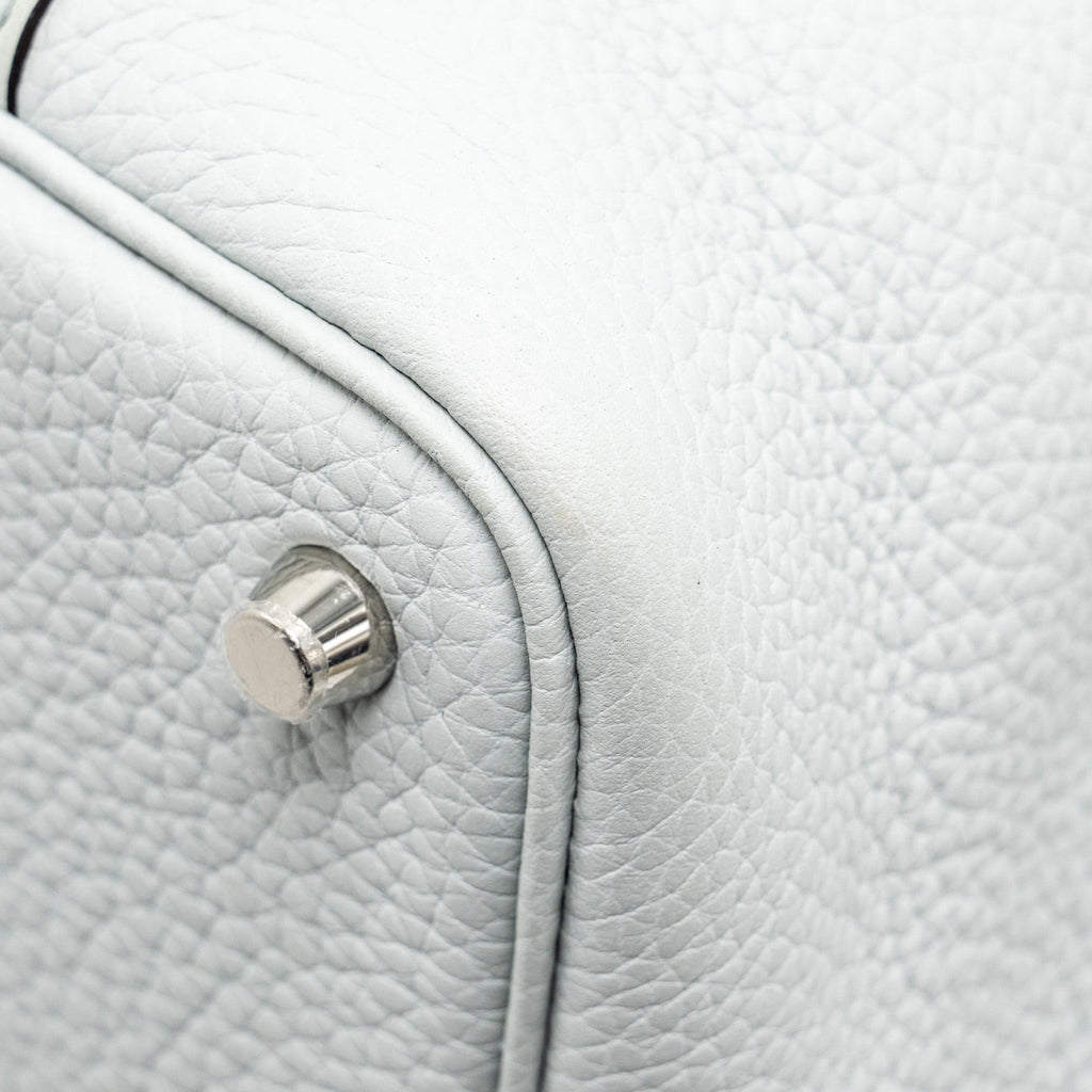 Hermes Picotin 18 Lock Bag Clemence Blue Pale SHW