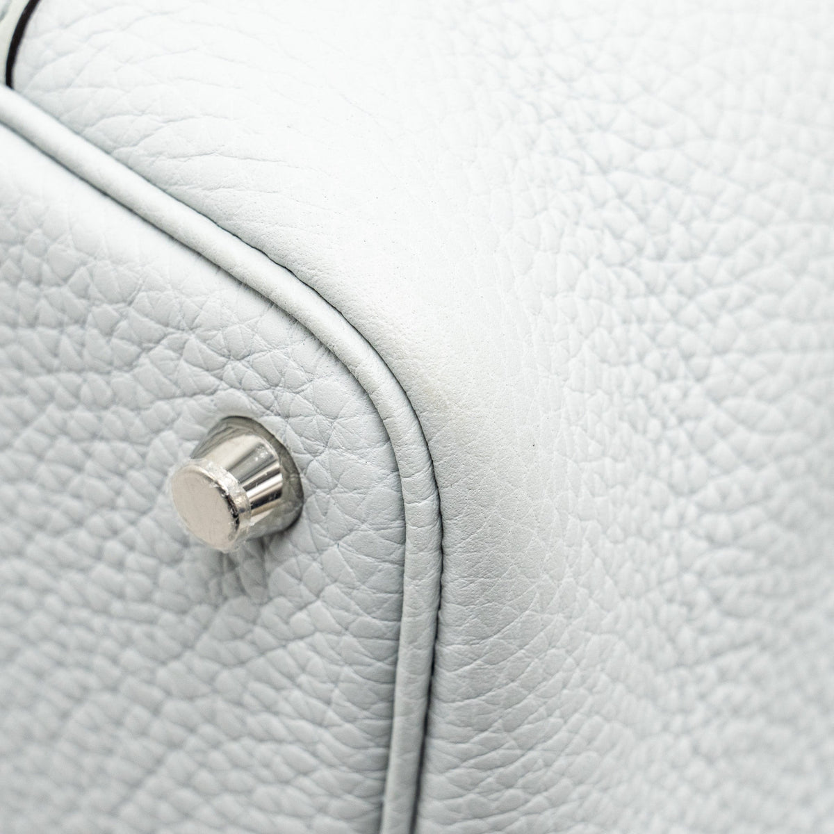 Hermes Picotin 18 Lock Bag Clemence Blue Pale SHW