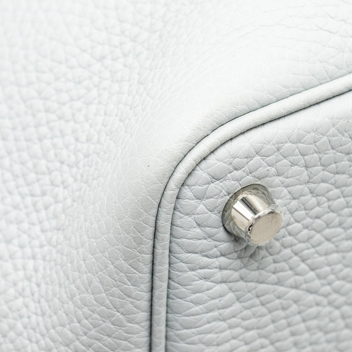 Hermes Picotin 18 Lock Bag Clemence Blue Pale SHW