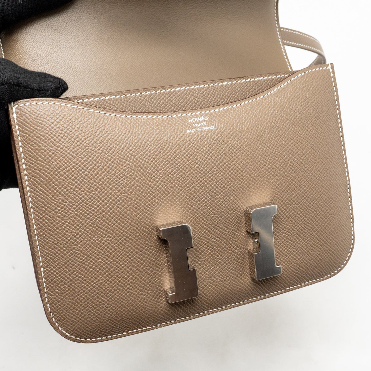 Hermes mini constance epsom etoupe shw