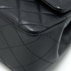 CHANEL MINI RECTANGULAR FLAP BAG LAMBSKIN BLACK LGHW