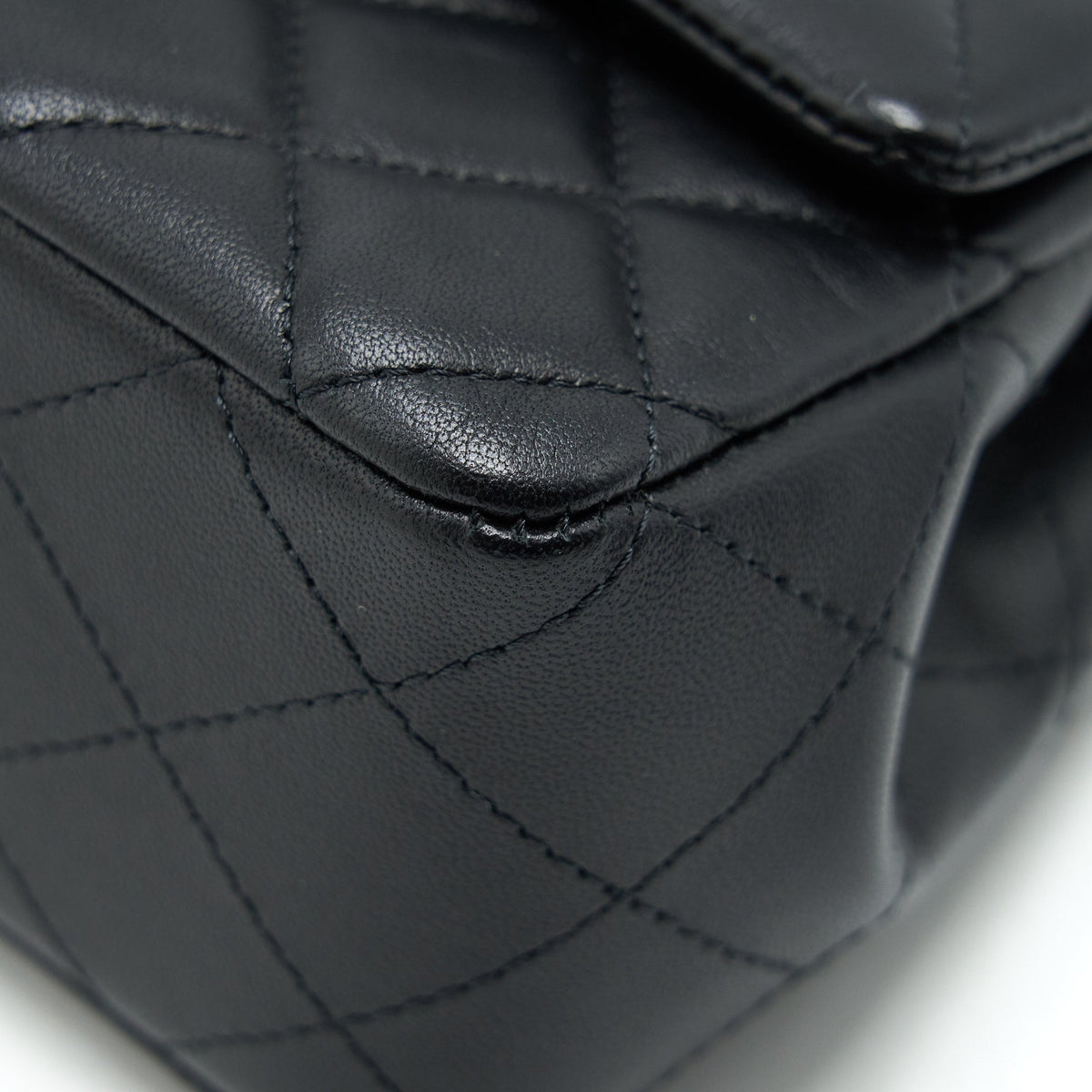 CHANEL MINI RECTANGULAR FLAP BAG LAMBSKIN BLACK LGHW