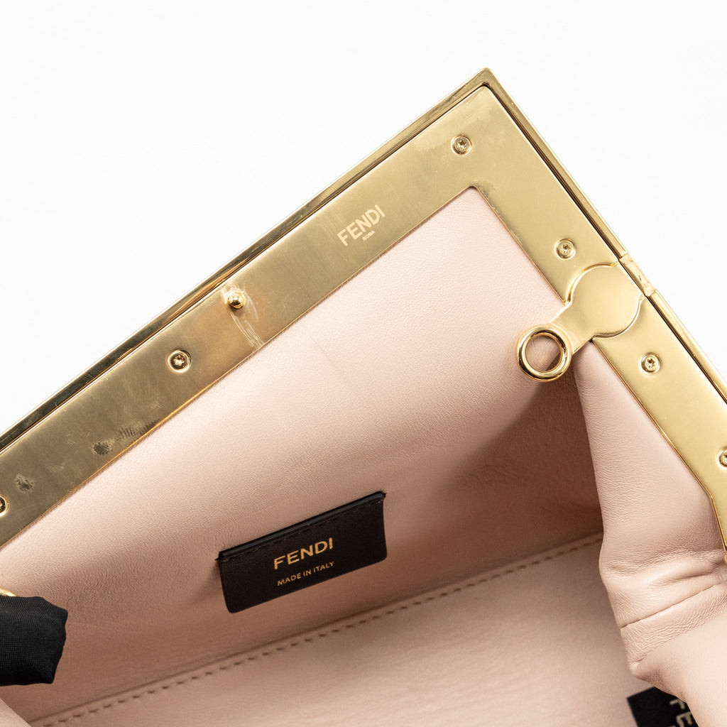 Fendi First Small Bag Mink Fur/Leather Plush Pink GHW