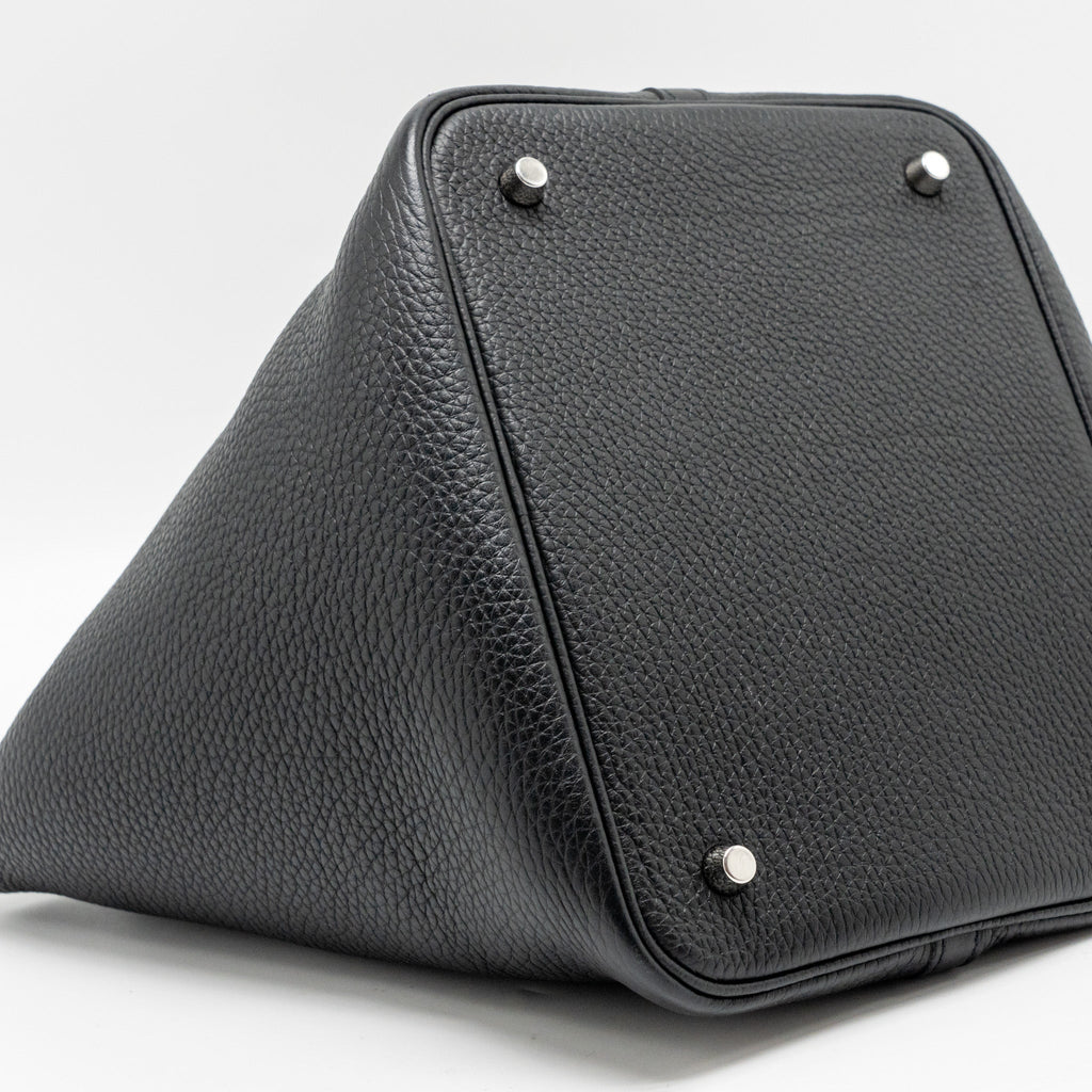 HERMES Picotin22 Lock Bag Clemence Black SHW