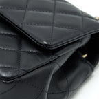 CHANEL MINI RECTANGULAR FLAP BAG LAMBSKIN BLACK LGHW