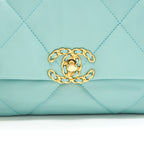 CHANEL SMALL 19 BAG ICE BLUE