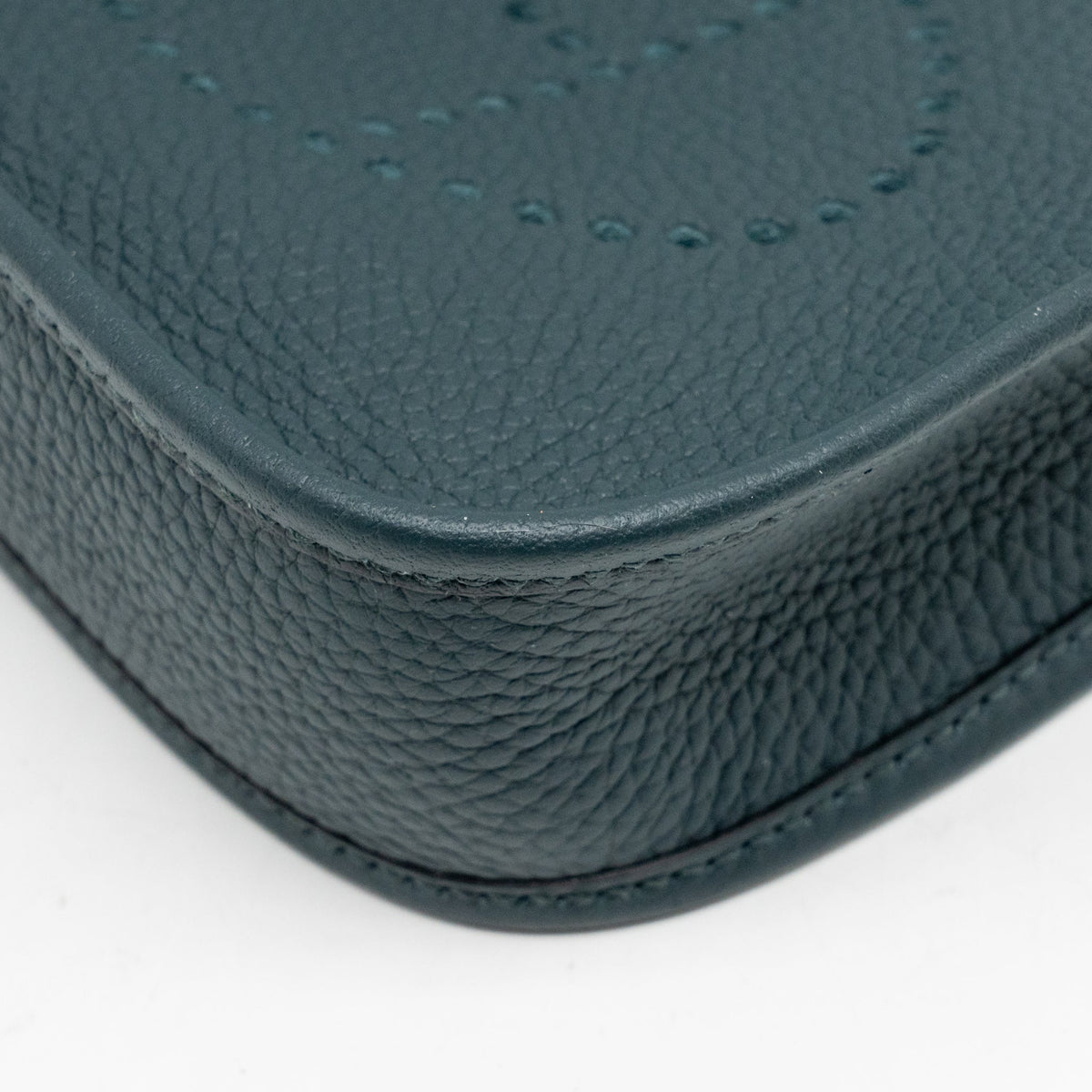 Hermes Mini Evelyne Clemence Vert Cypres SHW
