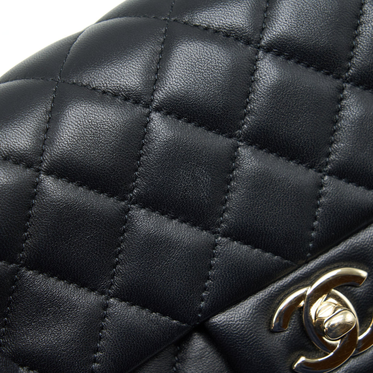CHANEL MINI RECTANGULAR FLAP BAG LAMBSKIN BLACK LGHW