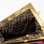 Fendi First Small Bag Striped Inlay Nappa/Suede Leather Multicolour GHW