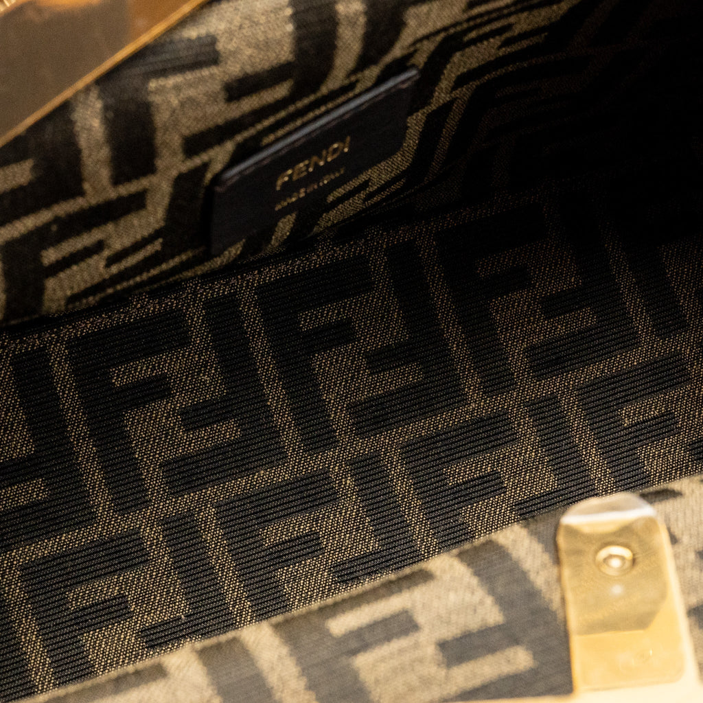 Fendi First Small Bag Striped Inlay Nappa/Suede Leather Multicolour GHW