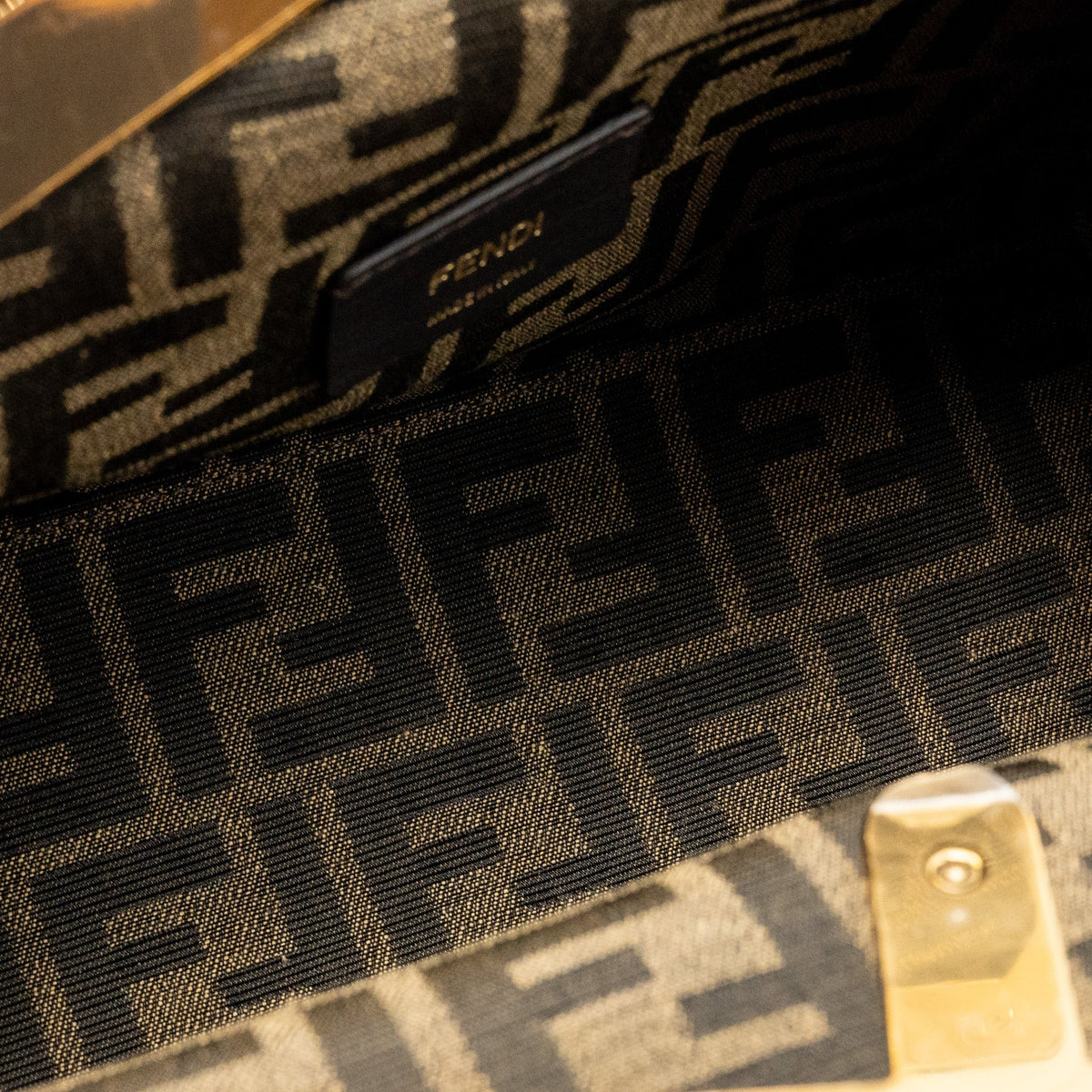 Fendi First Small Bag Striped Inlay Nappa/Suede Leather Multicolour GHW