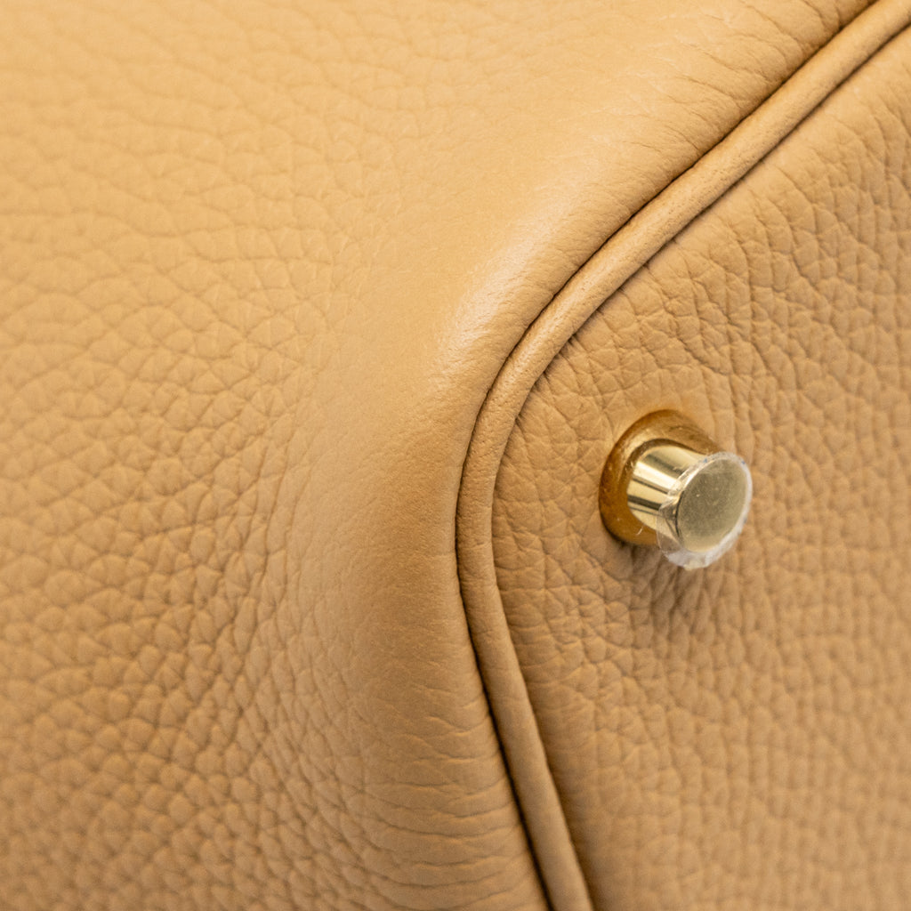 Hermes Picotin 18 lock bag clemence biscuit GHW