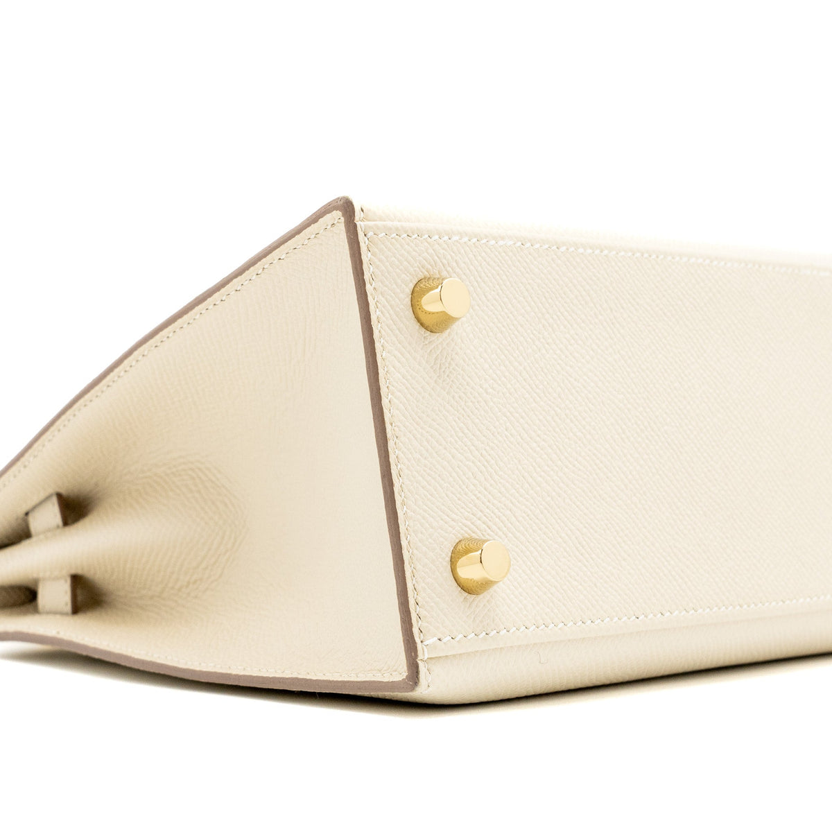 Hermes Kelly 25 Epsom Craie GHW