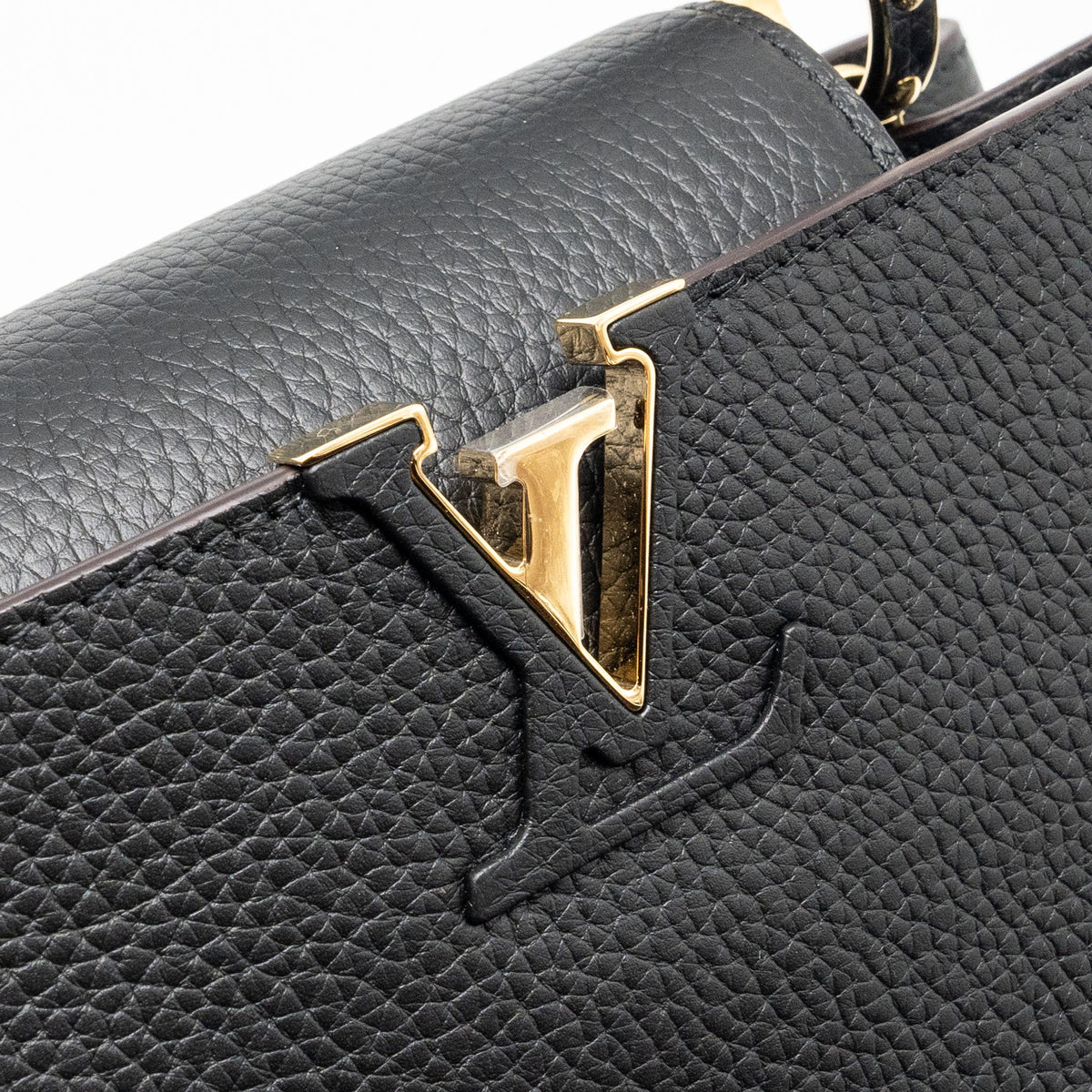 LOUIS VUITTON CAPUCINES BB CALFSKIN BLACK GHW