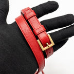 Saint laurent/YSL Paris 80’s quilted vanity crossbody bag calfskin red GHW