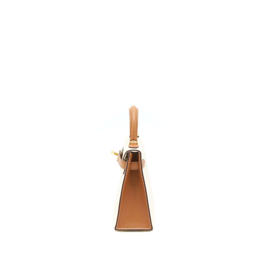 Hermes Mini Kelly II Special Order Nata/Gold GHW