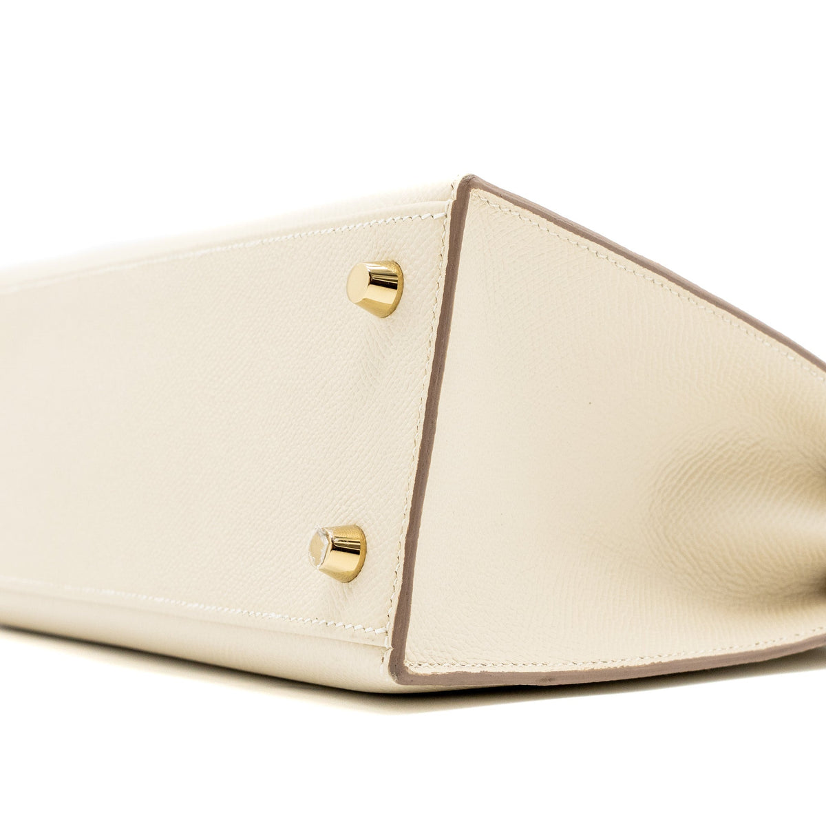 Hermes Kelly 25 Epsom Craie GHW
