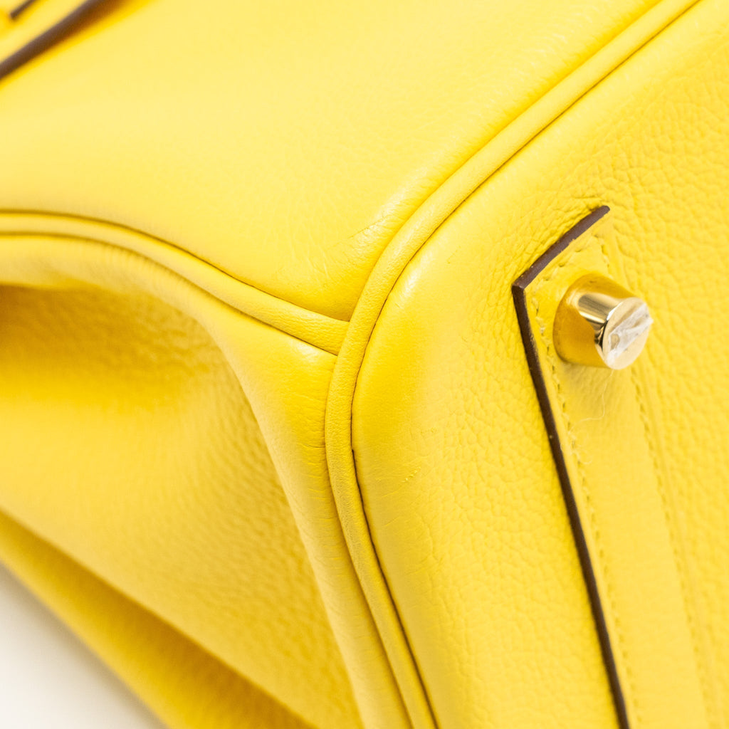 Hermes Birkin 30 Taurillon Novillo Jaune De Naples GHW
