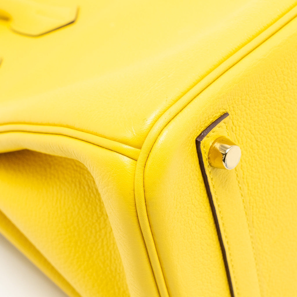 Hermes Birkin 30 Taurillon Novillo Jaune De Naples GHW