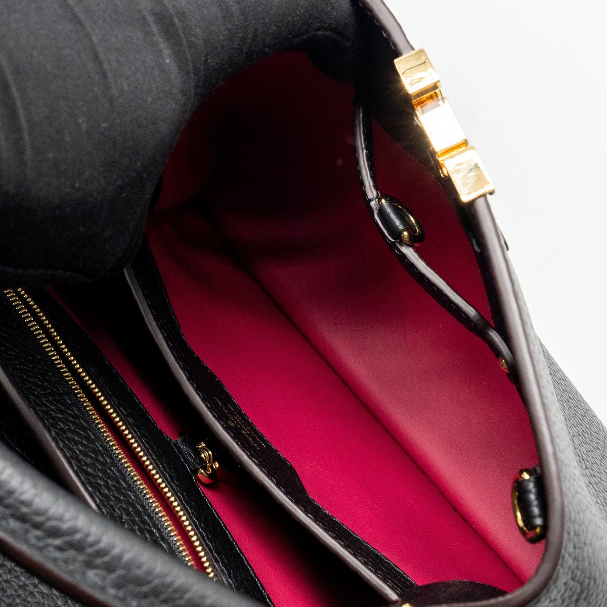 LOUIS VUITTON CAPUCINES BB CALFSKIN BLACK GHW