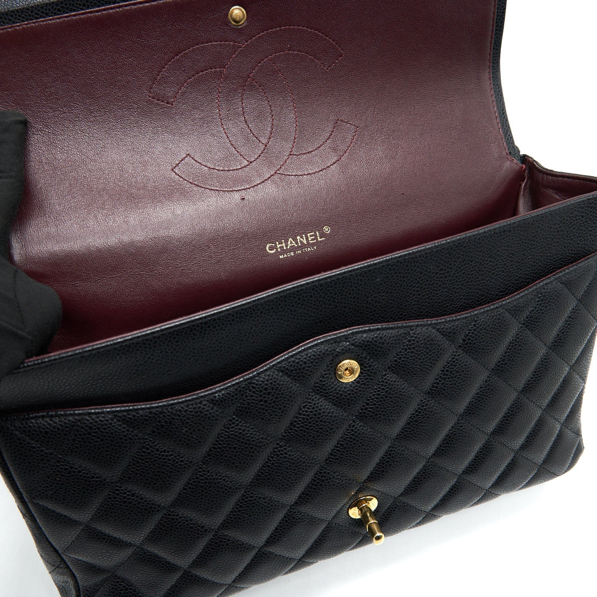 CHANEL CAVIAR MAXI IN BLACK GHW