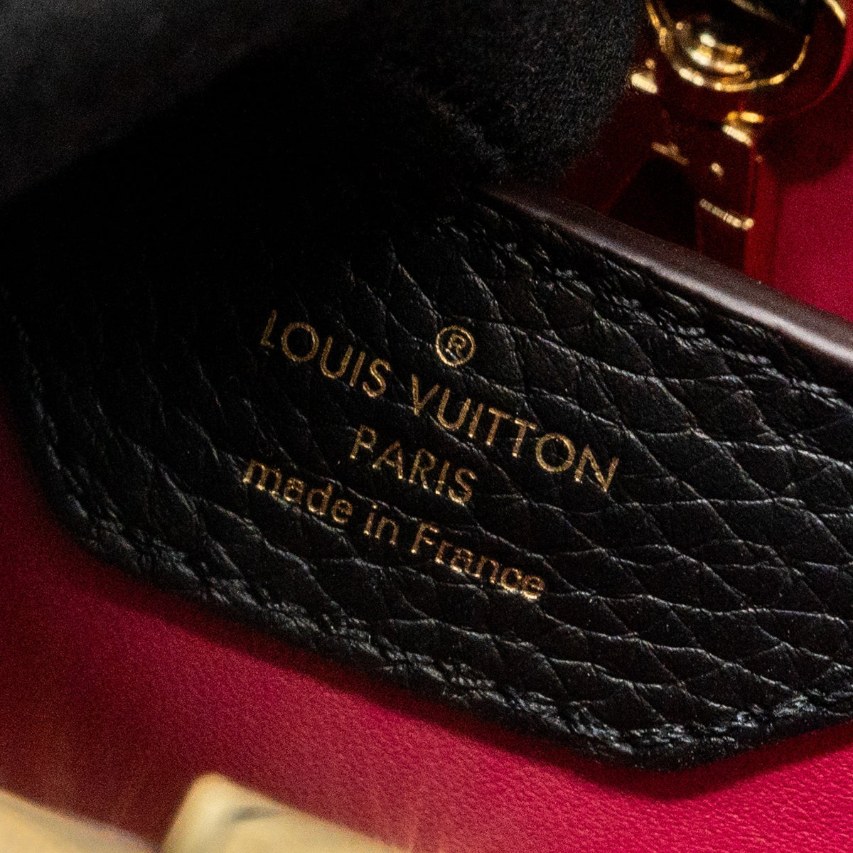 LOUIS VUITTON CAPUCINES BB CALFSKIN BLACK GHW