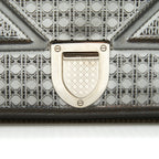 DIOR DIORAMA WALLET ON CHAIN METALLIC SILVER SHW