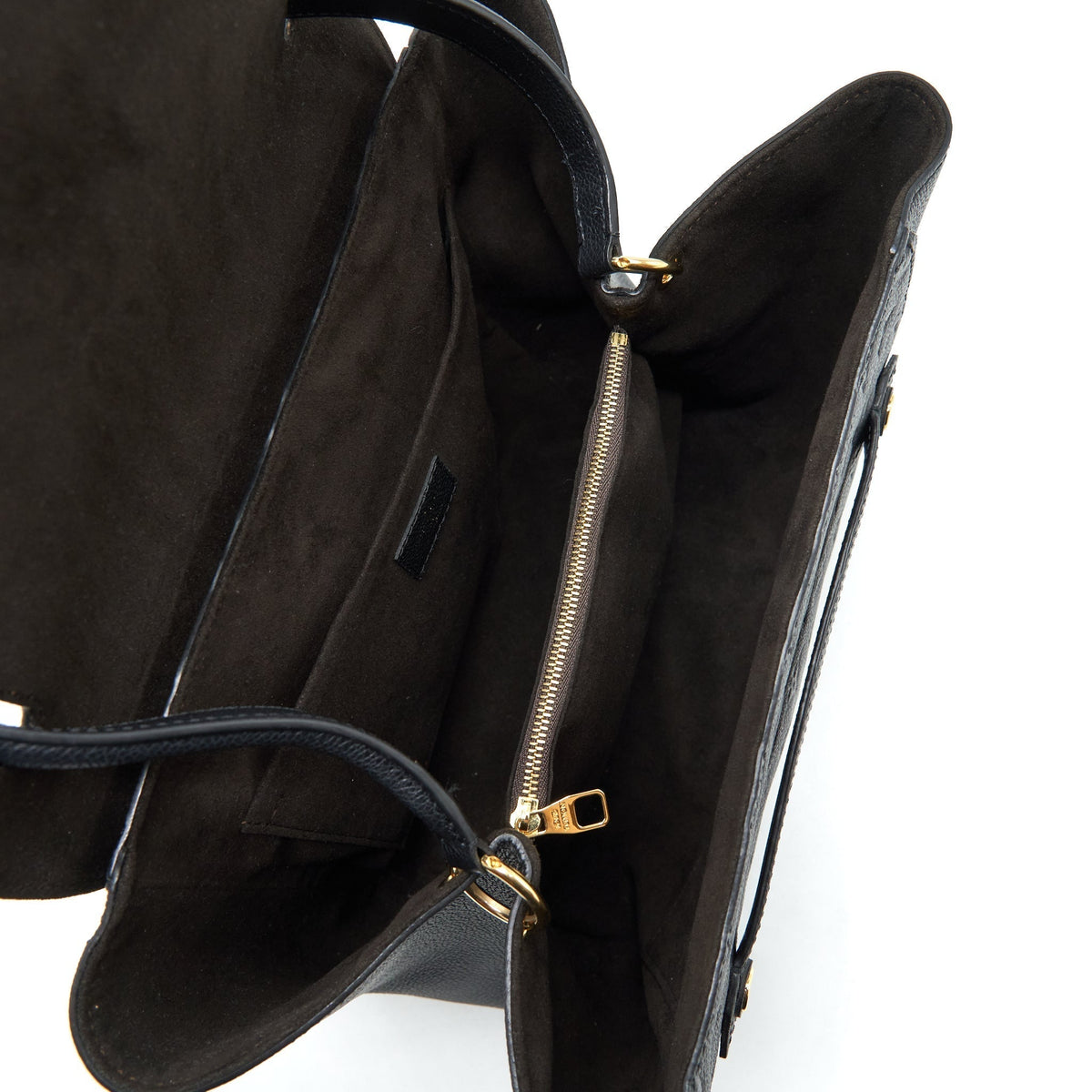 LOUIS VUITTON BLACK MONOGRAM EMPREINTE TROCADERO HANDBAG GHW