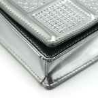 DIOR DIORAMA WALLET ON CHAIN METALLIC SILVER SHW