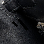 HERMES KELLY 25 SELLIER TOILE QUADRILLE /SWIFT BLACK-BLANC-DESERT / BLACK SHW