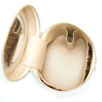 CHANEL TOP HANDLE VANITY CASE LAMBSKIN WHITE GHW