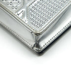 DIOR DIORAMA WALLET ON CHAIN METALLIC SILVER SHW