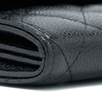 CHANEL CLASSIC FLAP LONG WALLET CAVIAR BLACK GHW